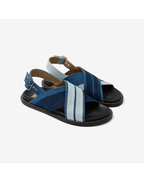 Sandales en cuir Denim Dream bleu