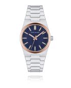 Montre homme analogique en acier inoxydable Elvaris argentée