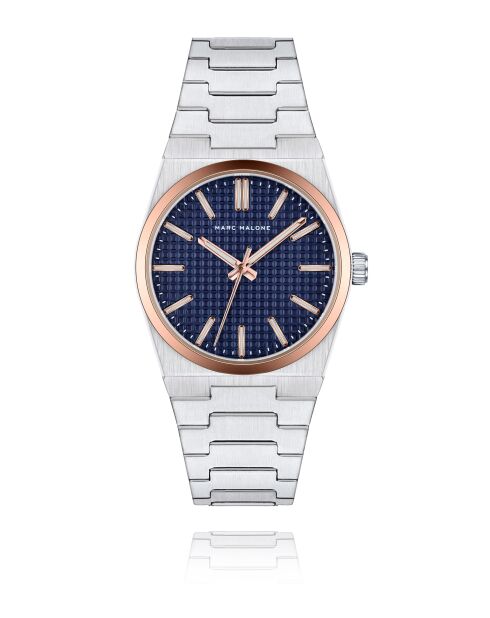 Montre homme analogique en acier inoxydable Elvaris argentée