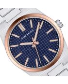 Montre homme analogique en acier inoxydable Elvaris argentée