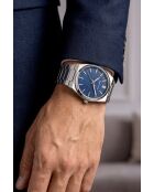 Montre homme analogique en acier inoxydable Veyronis argentée