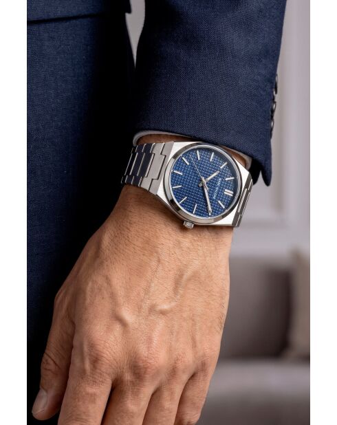 Montre homme analogique en acier inoxydable Veyronis argentée
