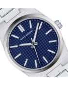 Montre homme analogique en acier inoxydable Veyronis argentée