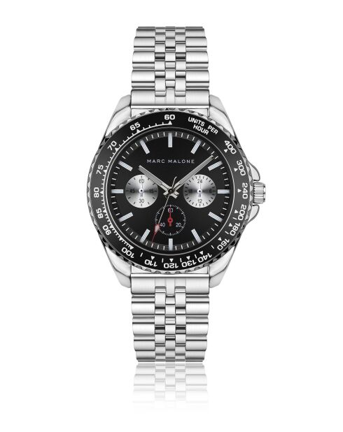 Montre homme analogique en acier inoxydable Ashren argentée