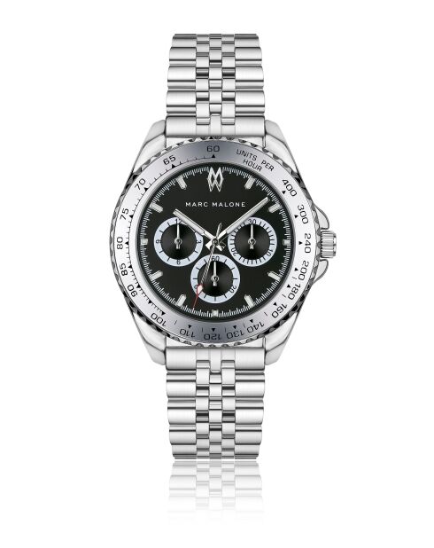 Montre homme analogique en acier inoxydable Eternum argentée
