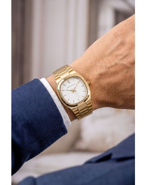 Montre homme analogique en acier inoxydable Velorin dorée