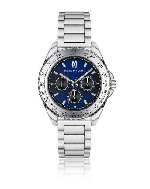 Montre homme analogique en acier inoxydable Inferno argentée