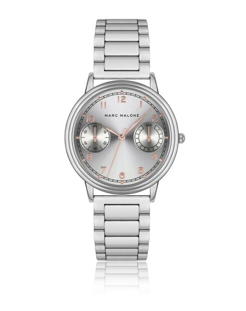 Montre homme analogique en acier inoxydable Skarn argentée