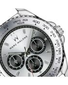 Montre homme analogique en acier inoxydable Prime argentée