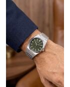Montre homme analogique en acier inoxydable Aevora argentée