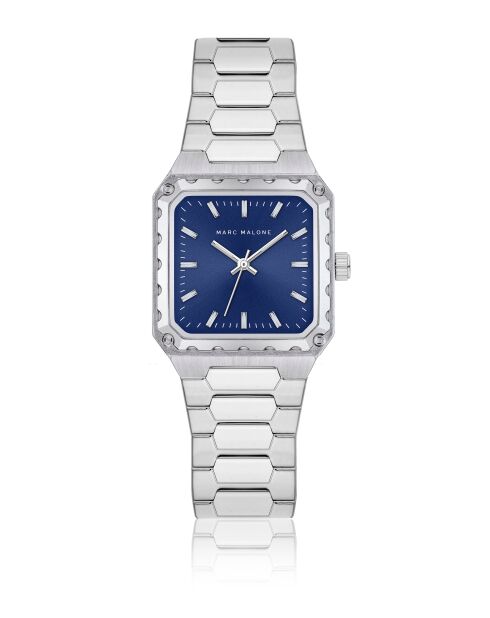 Montre homme analogique en acier inoxydable Norev argentée