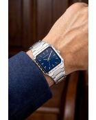 Montre homme analogique en acier inoxydable Norev argentée