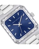 Montre homme analogique en acier inoxydable Norev argentée