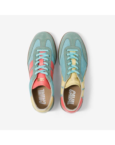 Baskets en cuir Jelly Joy bleu/rose
