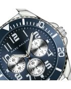 Montre homme analogique en acier inoxydable Chronomaster argentée