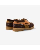 Chaussures bateau en cuir Leo Santo marron