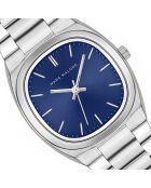 Montre homme analogique en acier inoxydable Aurev argentée