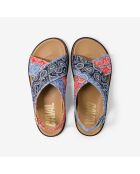 Sandales en cuir Rebel Road bleu/rouge