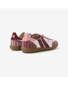 Baskets en cuir Beating Heart rouge/rose