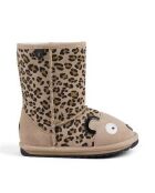 Bottes enfant en daim Cheetah sable