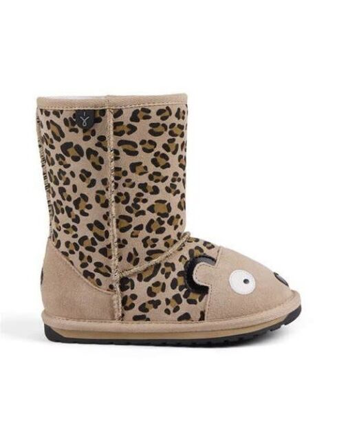 Bottes enfant en daim Cheetah sable