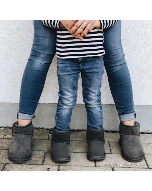 Bottines enfant en daim Wallaby Mini anthracite