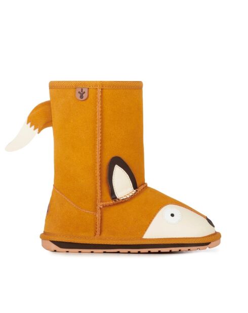 Bottes enfant en daim Fox orange