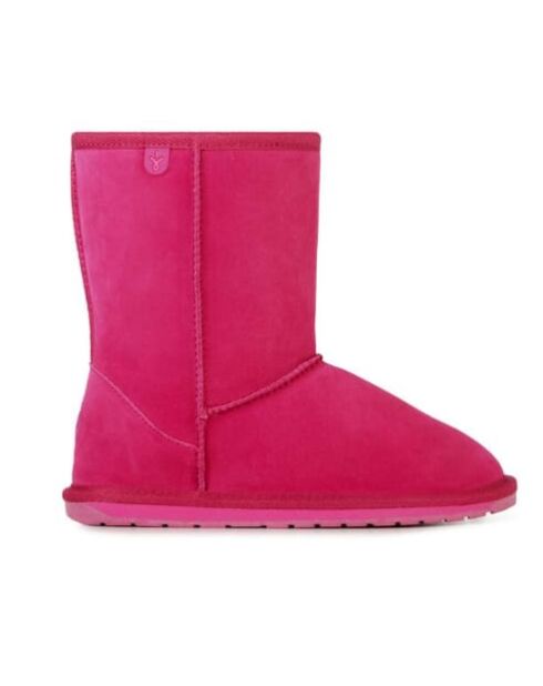Bottes enfant en daim Wallaby Lo fuchsia
