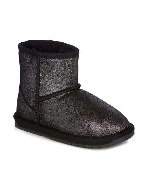 Bottines enfant en daim Wallaby Mini noires