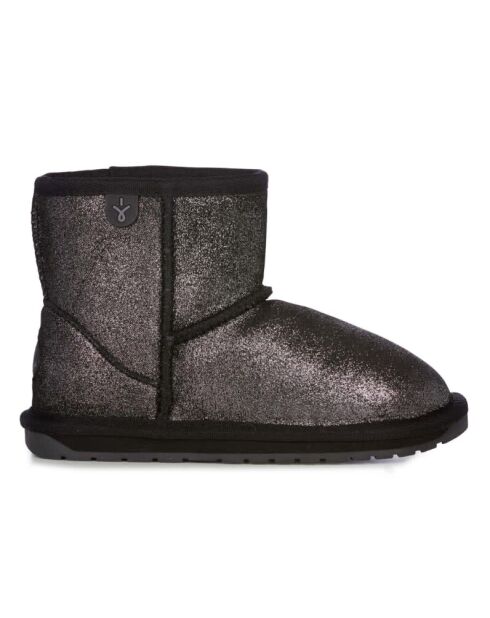 Bottines enfant en daim Wallaby Mini noires