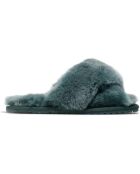 Chaussons en laine mérinos Mayberry Frost bleu canard