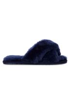 Chaussons en laine mérinos Mayberry bleu nuit