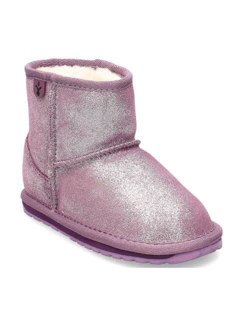 Bottines enfant en daim Wallaby Mini violettes