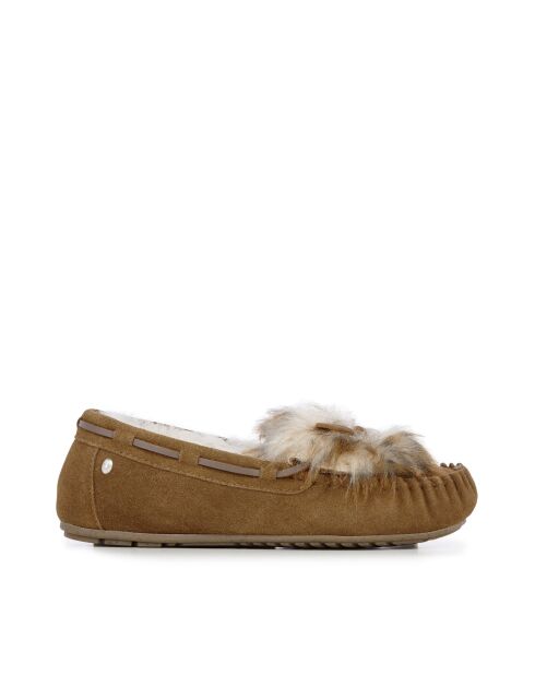 Chaussons en daim Amity Reverse Lava marron