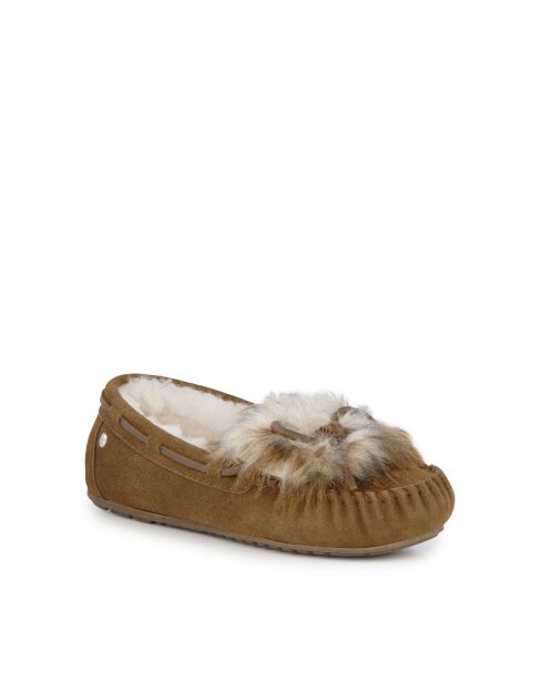 Chaussons en daim Amity Reverse Lava marron