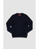 Felpa girocollo Romain blu navy in caldo cotone