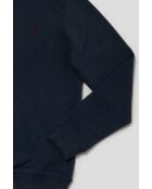 Baptiste Denimblaues warmes Baumwoll-Sweatshirt mit Rundhalsausschnitt