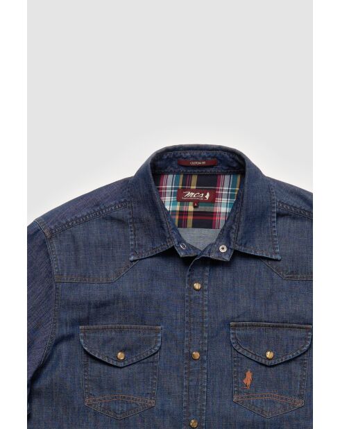 Chemise en denim western Benoît bleu jean