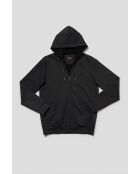 Sudadera Georges de algodón pesado gris antracita con capucha y cremallera