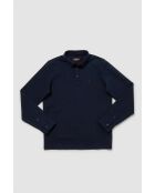 Polo Guillaume estilo sudadera de manga larga de algodón azul marino