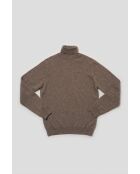Jersey Philippe de cuello alto de lana beige