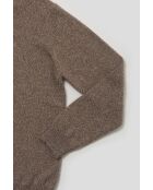 Jersey Philippe de cuello alto de lana beige