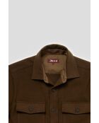 Surchemise unie effet en laine Paul vert kaki