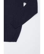 Pull col rond en laine Vincent bleu marine