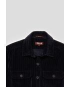 Sobrecamisa Xavier de terciopelo acanalado liso azul marino