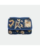 Sac bandouliere Theresa en cuir cosmique - 23,5 x 17 cm