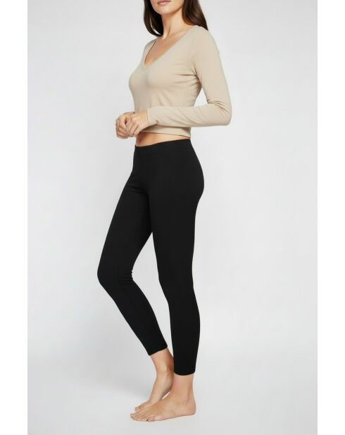 Amélia zwarte katoenen legging met hoge taille