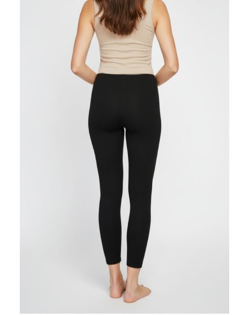Leggings de algodón negros de cintura alta Amélia