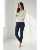 Middernachtblauwe Alix katoenen legging met hoge taille