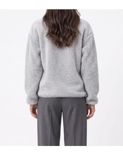 Carla Wollpullover mit Stehkragen und langen Ärmeln aus Flanell